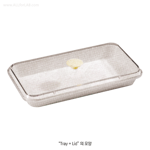 VITLAB® MF White Tray, Microwaveable, Smooth Surface, 700~5500㎖Easy to Clean, Non-Autoclavable, Optional PS Lid, <Germany-made>, 백색 멜라민 트레이, 전자레인지 사용가능