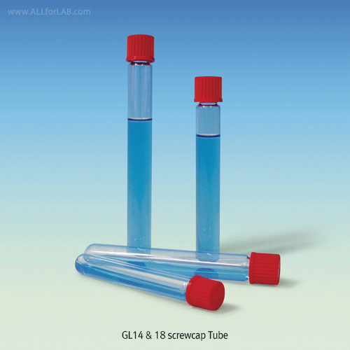 SciLab® High-grade GL-screwcap Tube, Boro-glass 3.3, Excellent for Multi Function, 11~280㎖With PTFE / Silicone Septa (3mm-thick) Sealed DURAN® PBT Cap & Uni-PP Cap, DIN GL14~45, 고품질 스크류캡 시험관
