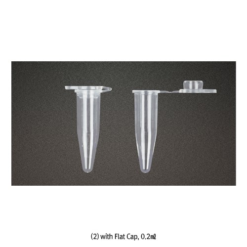 Wisd PP 0.2㎖ PCR Tube, Transparency, Ultra Thin Wall, -196℃+121℃With Domed or Flat Cap, DNase-·RNase-·Pyrogen- and Endotoxin-Free, 0.2㎖ PCR 튜브와 캡