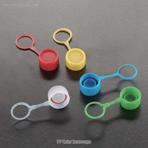 Simport® PP Color Coding Cap Insert and Color Screwcap, for All MicroTube®, PP 컬러 인서트 & 스크류캡