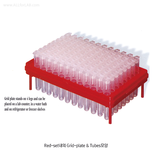BioTubeTM 96-Place PP Rack Box-set, Sterile or Nonsterile, without Surface TensionWith 1.1㎖ Tubes Individually or 12 Strips of 8 tubes, -190℃+121℃, BioTubeTM 96 바이오튜브 랙박스 셋트