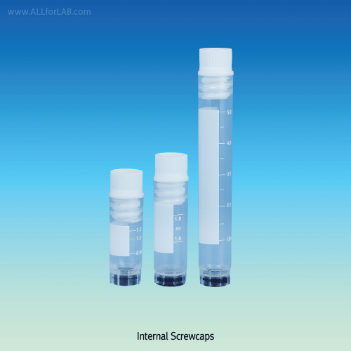 CryoTainTM 1.2~5㎖ 2D Bottom Barcoded PP Sterile Cryovial, External/Internal Thread, Self-standingFree of DNase·RNase·Endotoxin-free, Irradiation Sterilization, -196℃+121℃, 2D 바텀 바코드 멸균 냉동 바이알