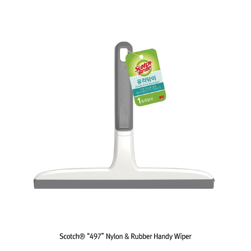 3M® Scotch® “497” Nylon & Rubber Handy Wiper, with PP Anti-slip HandleIdeal for Window & Glass, Ergonomic Angled Handle, 유리창닦이용 핸디 와이퍼