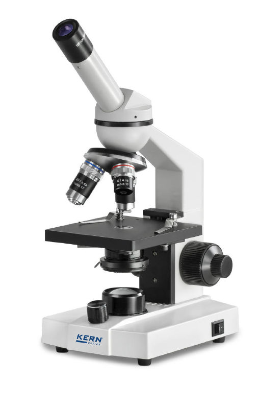 Kern® Basic Compound Microscope “OBS-1”, Monocular & Binocular, with 0.5W LED illumination, 40× ~ 400× With 360°Rotatable Tube, Diopter Adjustment, Finite Optical System, 교육용 생물 현미경