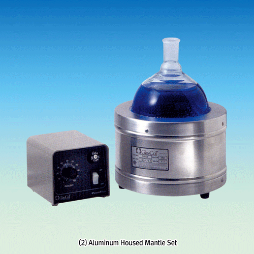 정밀조절기 PowerTrol ???? 포함 맨틀세트, Heating Mantle / Control Package<br>Round Bottom Flask용, 내부식성/내오염성/단열성 우수, 450℃, CSA 인증