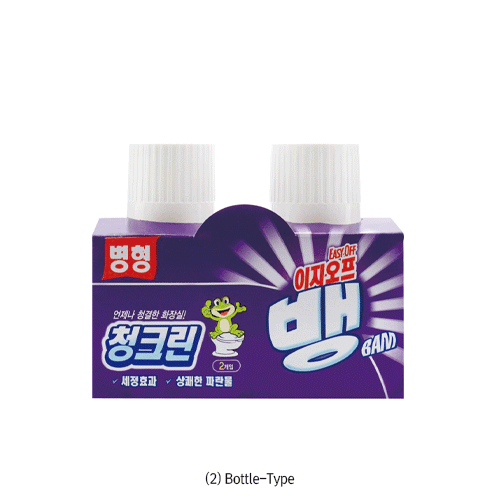 Oxy® Toilet Bowl Cleaner, Solid- & Bottle-TypeExcellent Toilet Cleaning, Refreshing Blue, 청크린 변기 세정제