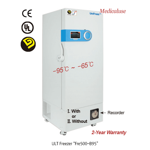“DuoFreez TM ” 308·393·503·714·796 Lit Smart-Lab TM ULT Freezer, Class-Ⅱ Medical Device(NIDS), -95℃~-65℃Non-Freon Refrigerants, Auto Vacuum Releasing System, Eco Mode, 4 & 5-Inner Door, Upright-type초저온 냉동고, 업라이트형, DuoFreez TM System, 7 인치 풀터치 스크린 컨트롤러, 친환