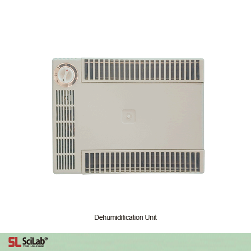 SciLab® 207·320·604Lit Auto-Dry PMMA Desiccator, Analog or Digital-Control, 15~60%RH With Dehumidifier·Digital ℃·%RH Meter·Al-Frame·1/2/4 Room, [Korean-made], 자동 제습 데시케이터