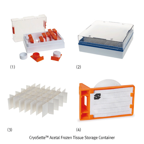 CryoSetteTM Acetal Frozen Tissue Storage Container, with HDPE Screw Closure, 95 kPa Tested, 2.5㎖ Ideal for Frozen Tissue Collection·Transport·Storage, Stable at -196℃ Gas Phase, <Canada-made>, 냉동 조직보관용기