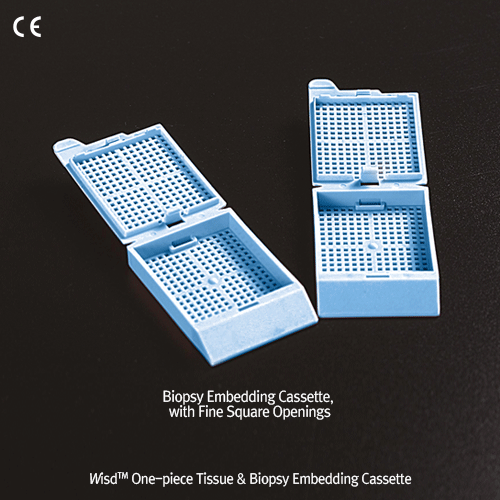 POM One-piece Tissue & Biopsy Cassette, with 35° angled Writing Surface, Snap-latch LidSuitable for Automated Labeling Machines, Heat-Resistant, POM 카바 일체형 티슈 & 바이옵시 카세트