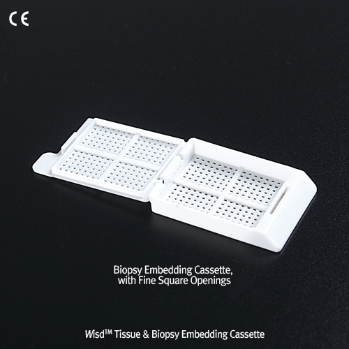 POM Special Hinged Tissue & Biopsy Cassette, with 45° angled Writing SurfaceSuitable for Automated Labeling Machines, Heat-Resistant, POM 카바 분리형 티슈 & 바이옵시 카세트