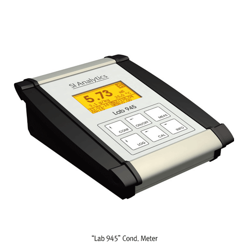 SI Analytics® Bench-top Conductivity Meter Set “Lab 945” , Conductivity·Salinity·TDS·Temp Measurement With Single Point Calibration, Temperature Offset, Automatic Measuring Range, [ Germany-made ] , 탁상용 전도도 미터 세트