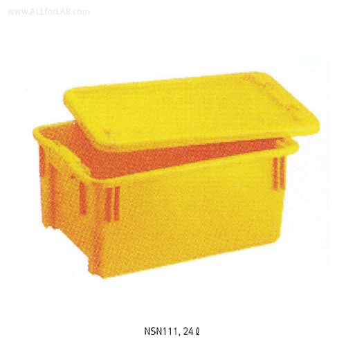 National® HDPE Universal Rectangular Container, Stackable, 24·52·60 LitMade of HDPE 105/120 ℃ , Optional Lid, 만능형 직 4 각 컨테이너