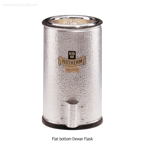 KGW® Flat bottom Dewar Flask, for Magnetic Stirring, 250~1,200㎖Ideal for Liquid Nitrogen LN 2 , Dry Ice CO 2 , etc., with Aluminum Case, [ Germany-made ] , 내부 평바닥형 드와 플라스크