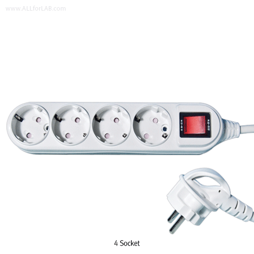 Winners® General Multiple Socket-outlet, Polycarbonate/PC ABS, AC 250V, 1 5AWith Function for Prevention of Electric Shock, Earth-type, Heat-Resistant, 1 .5~ 1 0m, 멀티탭 ( 접지 )