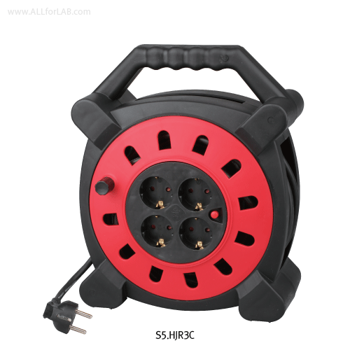 Seise® Electric Code Reel, 4Hole(Outlet) Grounding-type, 250V, 1 .5mm×3C CordWith Overload Circuit Breaker, 1 0~50m, 과부하차단기 부착형 전선릴