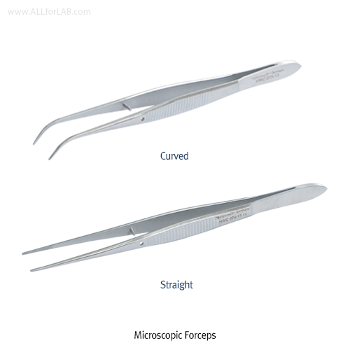 Hammacher® Premium Microscopic Forceps, with Pin, WIRONIT TM (CrNi 18/12) Alloy, L130mmWith Ridged-Tip, Anti-Magnetic, Rustless, Highest Elasticity and Toughness, [ Germany-made ],고급형 정밀 미세 포셉