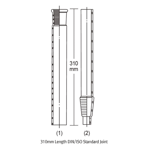 DURAN® 310mm Length DIN/ISO Standard Joint, 34/35 & 45/40Ideal for Manufacturing Soxhlet, Boro-glass 3.3, 특수장형 조인트
