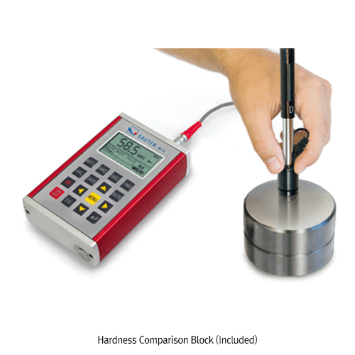 SAUTER® Premium Mobile Leeb Hardness Tester for Metal, with Backlight, Standard Test Block, Hand Carrying CaseMeasurement Value Display ; Rockwell(Type A, B, C) · Vickers(HV) · Shore(HS) · Leeb(HL) · Brinell(HB), 프리미엄 리브 경도측정기