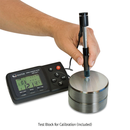 SAUTER® Advanced Mobile Leeb Hardness Tester for Metal, with Backlight, Standard Block for CalibrationHand Carrying Case, Measurement Value Rockwell(Type B & C) · Vickers(HV) · Shore(HSD) · Leeb(HL) · Brinell(HB) · Tensile Strength(MPA), 고급 리브 경도측정기