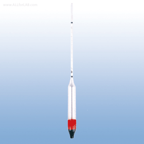 Alla® High Precision Alcohol Hydrometer, with Certificate of ConformityWith certi., 0. 1 % Vol, 0~ 1 00% Vol., 초정밀 주정계