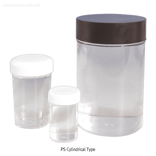 DAIHAN® HDPE & PS Cylindrical Screwcapped Jar, 20 ~ 5,000㎖With Large-neck & Straight Sided, 대광구병