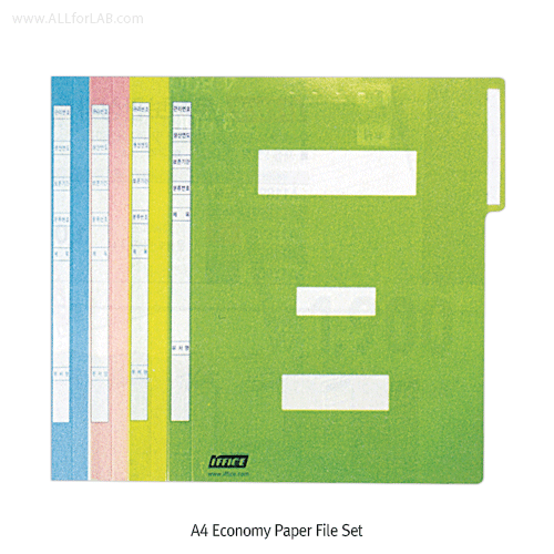 Munwha® A4 Paper File Set, 4-Color, A4(10ea 1set)With Fixed iron, Use Colorful Advanced Material, A4 정부화일 셋트