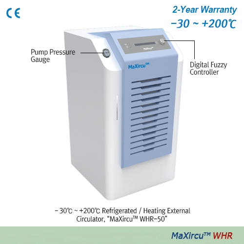 DAIHAN® -30+200℃ Precise Refrigerated Heating External Circulator “MaXircu TM WHR” , Fill-10·18·25 LitIdeal for Evaporator/Reactor &c. Heating & Cooling Line, with Pre-Cooling Sys, Used with External Direct Contact K-type Temp Probe(Optional)With High Qua