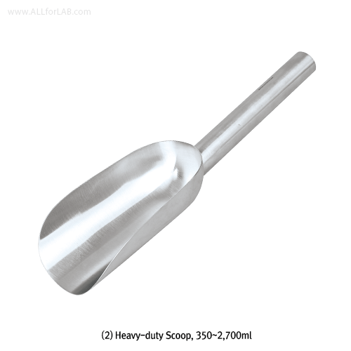 Utility & Heavy-duty Stainless-steel Scoop, with Handle, 250~2,700㎖Ideal for Common Use, Non-magnetic 18/10 Stainless-steel, Rustless, 다용도 스텐 스쿠프