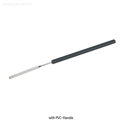 Bochem® PVC-handle Micro Spatula, L160mm, Finished Surface, 1400℃Made of Non-magnetic Stainless-steel, [ Germany-made ], PVC 핸들 스텐 Micro 스패츌러