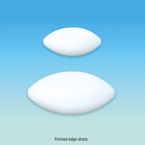 PTFE Oval-/Egg-type Magnetic Stirrer Bar, for Round Bottom Flask, L10~150mm, PTFE 타원/달걀형 마그네틱바