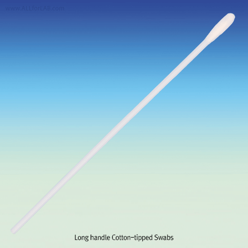 Long Handle Cotton-tipped Swab, for Medical use, Φ5.3mm Single-Tip, AutoclavableWith L150×Φ2.5mm PP-Handle, 100pcs/Zipper bag, 긴 핸들 면봉