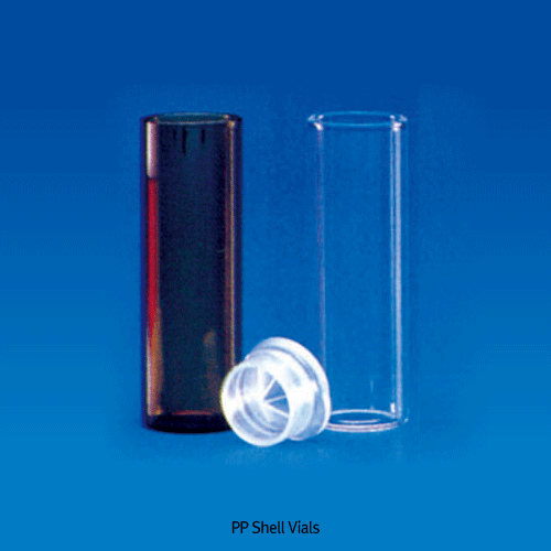 Wheaton® 15 mm 3 & 4㎖ Plug-Top Shell Vials, Glass and PPWith Clear & Amber, Φ15×h45 mm, Vial & Plug Separately, [ USA-made ] , 15mm 플러그탑 프리미엄 바이알
