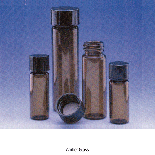 Wheaton® Premium Sample Vials Complete, with Screwcaps, packed Separately, ASTM·USP·EPA·ISO1.8~40㎖ 프리미엄 샘플 바이알 세트, 캡이 분리 포장으로 함께 공급되는 Vials