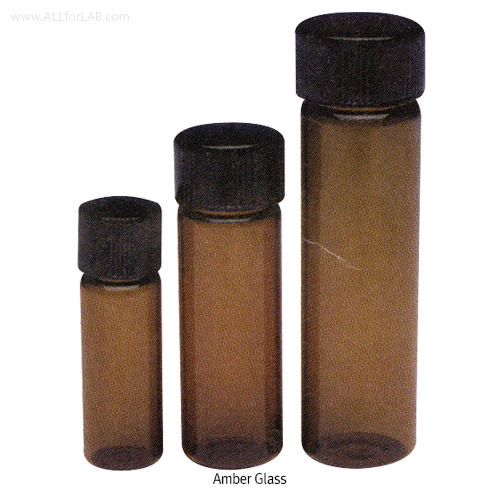 Wheaton® 2~40㎖ Premium Sample Vials, with Caps Attached in Lab-File®With Partitioned Trays, ASTM·USP·ISO, 고급형 바이알