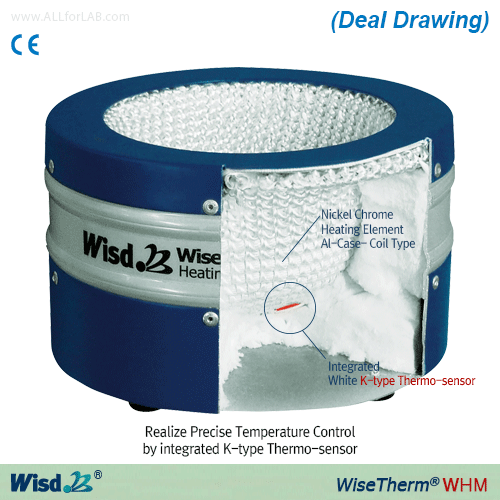DAIHAN-brand® Fabric-Housed Heating Beaker Mantles, “WHM”, 50 ~ 5,000ml, 450℃, with Certi. & Traceability직물케이스 히팅맨틀, 비커용, For Beaker Self-Standing, with Nickel Chrome Heating Element, Option-Controller
