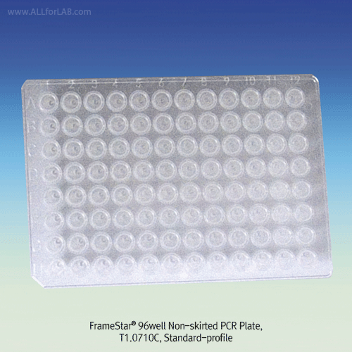 4titude® FrameStar®, 96well Non-skirted PCR Plate, PC Frame & PP Tubes, Standard Profile96well PCR 플레이트/기본형, for most Thermal Cyclers, -100 ~ +140℃ / PC, Free from RNase?DNase?DNA