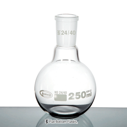 Eco- Flat Bottom Flasks, with ASTM or DIN Joint, 50~2,000㎖, 평저 플라스크