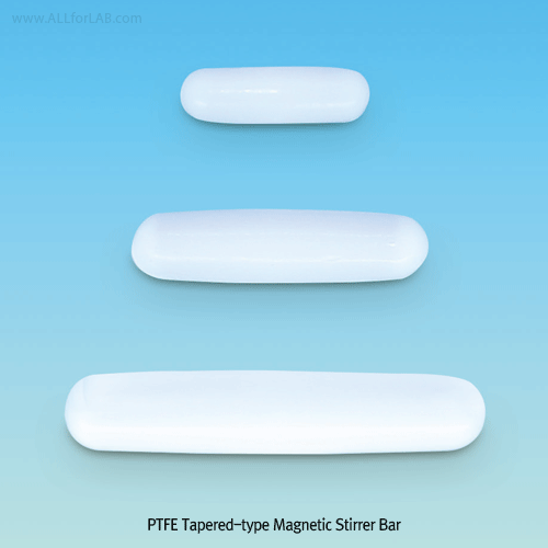 PTFE Tapered-type Magnetic Stirrer Bar, for Lab & Industry, -200℃~+260℃, L10~40mm Excellent for Chemical and Corrosion Resistance, Normal-grade, PTFE 테파/경사형 마그네틱바