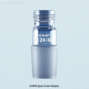 DURAN-glass Screw Adapter, with GL-Screw & Joint, Ideal for Holding Stirrer Guide·Thermometer·Tube·Rod Holder &c.Used with Opentop Screwcaps·O-Ring Seal·Injection Septa & Closetop Caps, 스크류 어댑터, 교반씰·온도계·봉·관의 홀딩 및 마개용