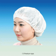 Non-woven Fabric Disposable Cap, Eco Friendly MaterialWith Soft Band, Premium / Normal-type, Free-size, White, 일회용 라운드 캡, 부드러운 밴드사용