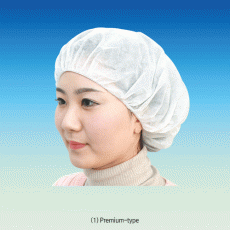 Non-woven Fabric Disposable Cap, Eco Friendly MaterialWith Soft Band, Premium / Normal-type, Free-size, White, 일회용 라운드 캡, 부드러운 밴드사용