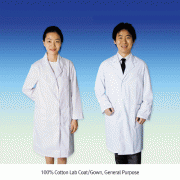 100% Cotton Lab Coat/Gown, General PurposeIdeal for Laboratory & Medical, 순면 백색 가운