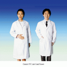 Classic P/C Lab Coat/Gown, With 35% Cotton + 65% PolyesterIdeal for Laboratory & Medical, 표준형 백색 가운