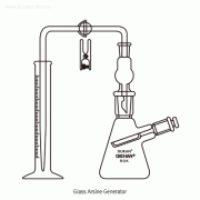 Arsine Generator 100㎖ Complete-set, with ASTM & DIN JointsWith 24/40 Flask·Cylinder·Clamp, 비화수소 발생장치, “환경시험법기준”에 준함