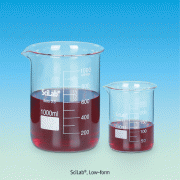 SciLab® 10~5,000㎖ Eco Glass Beaker, Standard Low form, with Spout & GraduationMade of Borosilicate-glass 3.3, Useful for Heating & General-purpose, 경제형 표준 유리 비커