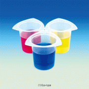 PP Tricorn Beaker, with 3-Dripless Spout, 50~1,000㎖Light Weight, Translucent, Autoclavable, 125/140℃ Stable, 트리콘 비커