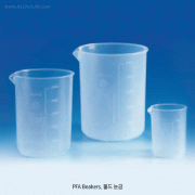 VITLAB® Reinforced PFA Beaker, Narrow Rim-type, Mould-Graduated, Good Transparency, 25~1,000㎖Excellent Heat/Chemical Resistance, Autoclavable, -200℃+260℃ Stable, <Germany-made>, PFA 투명 Teflon 비커