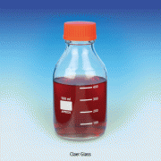 SciLab® Eco Soda-glass Multiuse Reagent/Sample Bottle, with PP DIN/GL45 Basic Screwcap, Graduated, 100~2,000㎖Non-autoclavable, Cap has a Built-in Wedge-shaped Sealing Ring, with PP Pour-Ring, 다용도 GL45 스크류캡 바틀