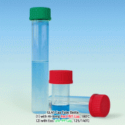 SciLab® GL45 Screwcap Tube Bottle, Boro-glass 3.3, Ideal for DNA Hybridization, 90~280㎖With PTFE/Silicone Septa Sealed ① DURAN® Hi-Temp PBT Cap & ② Uni-PP Cap, 컬처 튜브 바틀